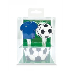 24 Caissettes Cupcakes + 24 Cake Toppers Football Scrapcooking