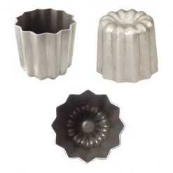 6 Moules à Cannelés 5,5 Cm Anti-adhérent En Aluminium Gobel
