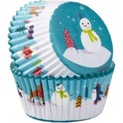 Caissette Cupcake Bonhomme De Neige Et Ses Amis X75 Wilton