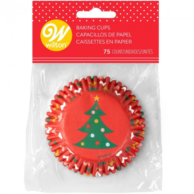 Caissette Cupcake Sapin Et Décorations De Noël X75 Wilton 4 Caissette Cupcake Sapin Et Décorations De Noël X75 Wilton – Image 2