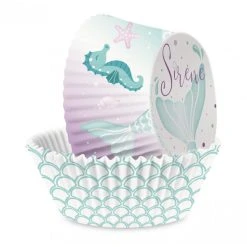 Caissette Cupcake Sirène X36 ⌀ 5 Cm Scrapcooking