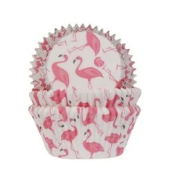 House Of Marie Caissettes Cupcakes Flamants Rose (x50)