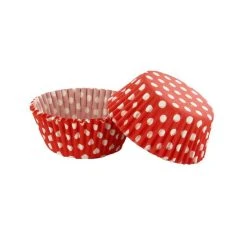 GATODECO Caissettes En Papier Rouge à Pois Blancs Gatodéco (x50)