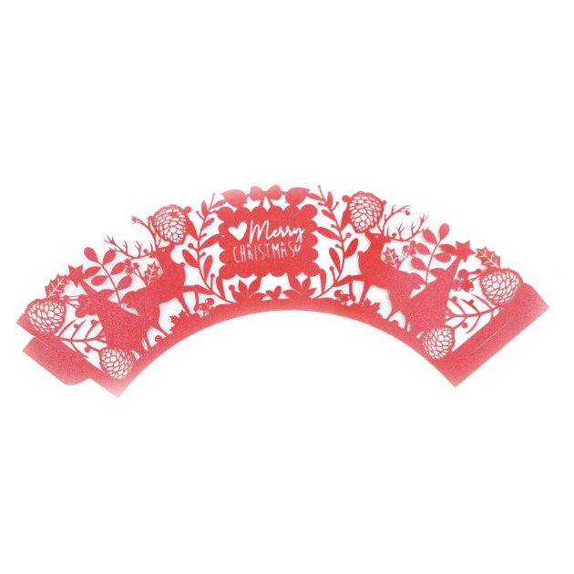 Contour Cupcake Noël X12 Scrapcooking 6 Contour Cupcake Noël X12 Scrapcooking – Image 4