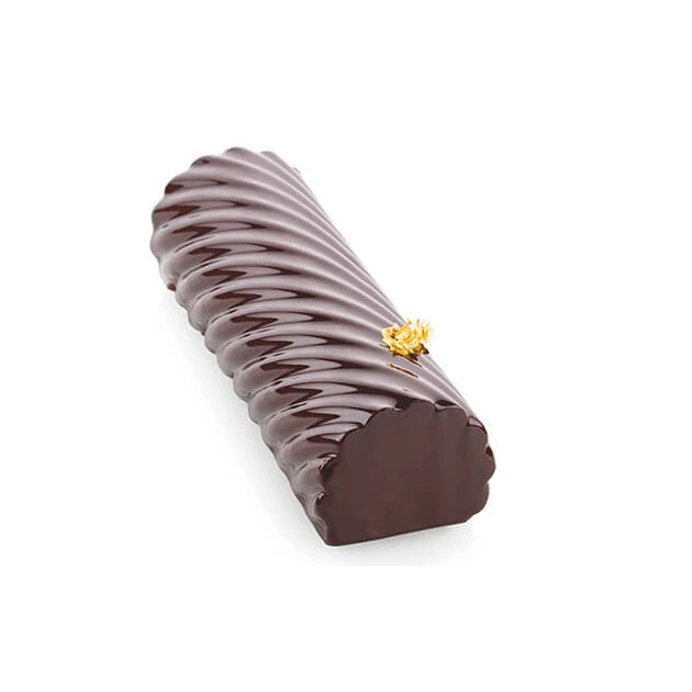 Kit Moule à Bûche Torsade Plastique 25 X 8 Cm X H 6,7 Cm Silikomart Professional 4 Kit Moule à Bûche Torsade Plastique 25 X 8 Cm X H 6,7 Cm Silikomart Professional – Image 2