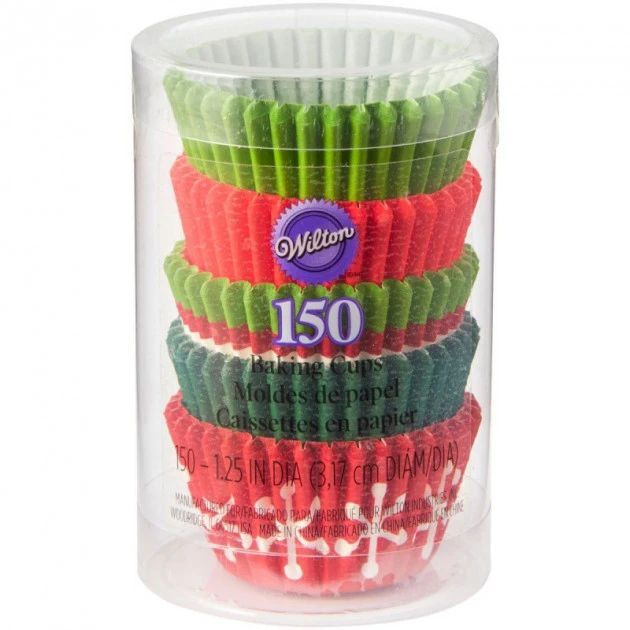 Mini Caissettes En Papier Rouge Et Vert Ø3cm (x150) Wilton 5 Mini Caissettes En Papier Rouge Et Vert Ø3cm (x150) Wilton – Image 3