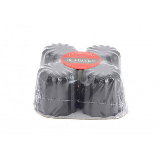 Moule à Cannelés Anti Adhésif Ø 5,5 Cm X H 5,5 Cm (x4) De Buyer 4 Moule à Cannelés Anti Adhésif Ø 5,5 Cm X H 5,5 Cm (x4) De Buyer – Image 2