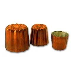 MALLARD FERRIERE Moule à Cannelés En Cuivre étamé 3,5 Cm X H 3,5 Cm