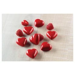 Moule à Chocolat 12 Cœurs Bombés Easy Choc - Silicone Spécial Chocolat -Wilton shop moule a chocolat 12 coeurs bombes easy choc silicone special chocolat 5
