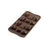 Moule à Chocolat 12 Sujets Tea Time Easy Choc - Silicone Spécial Chocolat -Wilton shop moule a chocolat 12 sujets tea time easy choc silicone special chocolat