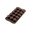 Moule à Chocolat 15 Ronds Nervurés Easy Choc - Silicone Spécial Chocolat -Wilton shop moule a chocolat 15 ronds nervures easy choc silicone special chocolat