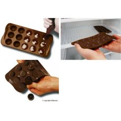 Moule à Chocolat 15 Roses Easy Choc - Silicone Spécial Chocolat -Wilton shop moule a chocolat 15 roses easy choc silicone special chocolat 2