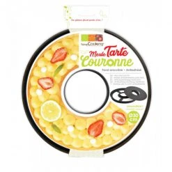 Moule Tarte Couronne Ø30cm Fond Amovible Anti-Adhésif Scrapcooking