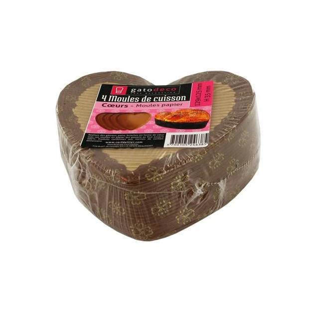 GATODECO Moules De Cuisson Coeurs H 35mm Gatodéco (x4) 3 GATODECO Moules De Cuisson Coeurs H 35mm Gatodéco (x4)
