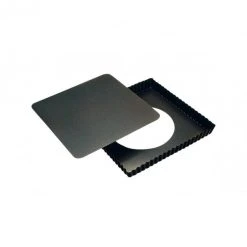 Gobel Tarte Carrée Bord Cannelé Fond Mobile